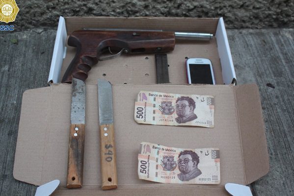 Caen 3 asaltantes que operaban con subametralladora en Centro Histórico