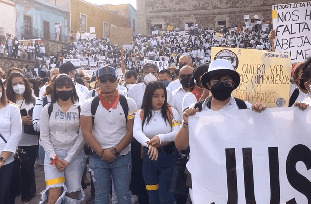 Estudiantes y familiares protestan por asesinato de Ángel Yael en Guanajuato