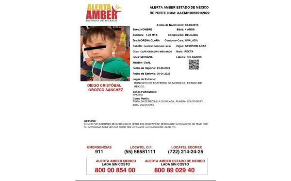 Hallan a niño desaparecido tras asesinato de su mamá en Ecatepec