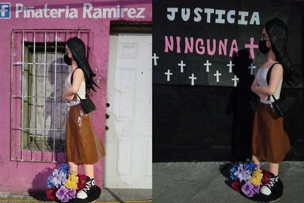 Indigna en redes piñata sobre Debanhi hecha por polémico negocio