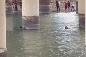 Migrante muere ahogado frente a agentes de Guardia Nacional #VIDEO