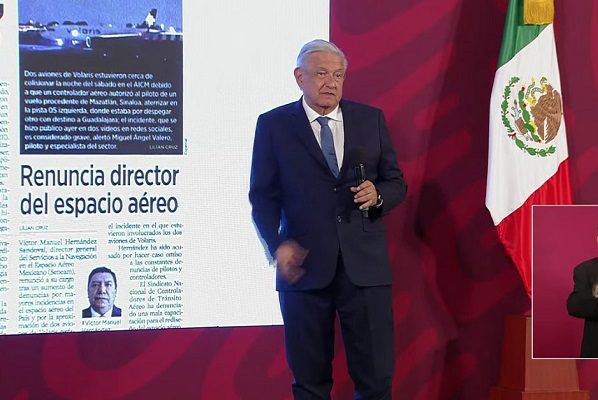 AMLO asegura que “se va a ordenar el espacio aéreo” tras incidente en AICM