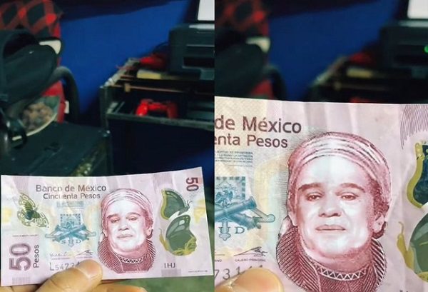 Joven asegura haber recibido un billete con la cara de Juan Gabriel #VIDEO