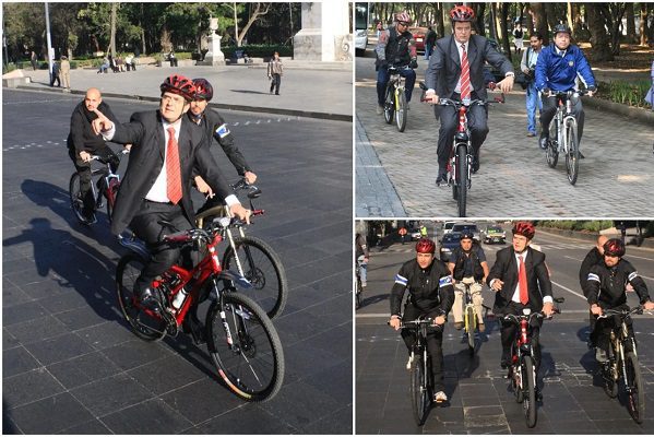 Ebrard lanza dinámica para regalar su mítica bicicleta roja de hace 15 años