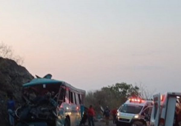 14 muertos tras volcadura de un autobús en Tuxcueca, Jalisco