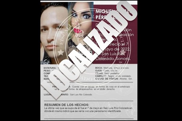 Hallan sin vida a enfermero reportado como desaparecido en Sonora