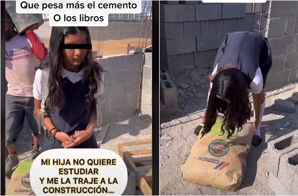 Albañil da lección a su hija, quien quiere dejar de estudiar para ser influencer #VIDEO