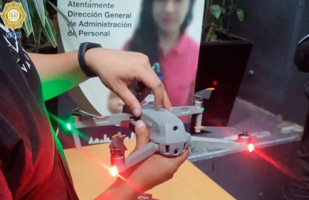 Detienen a hombre por sobrevolar dron sobre la SSC de la Cuauhtémoc