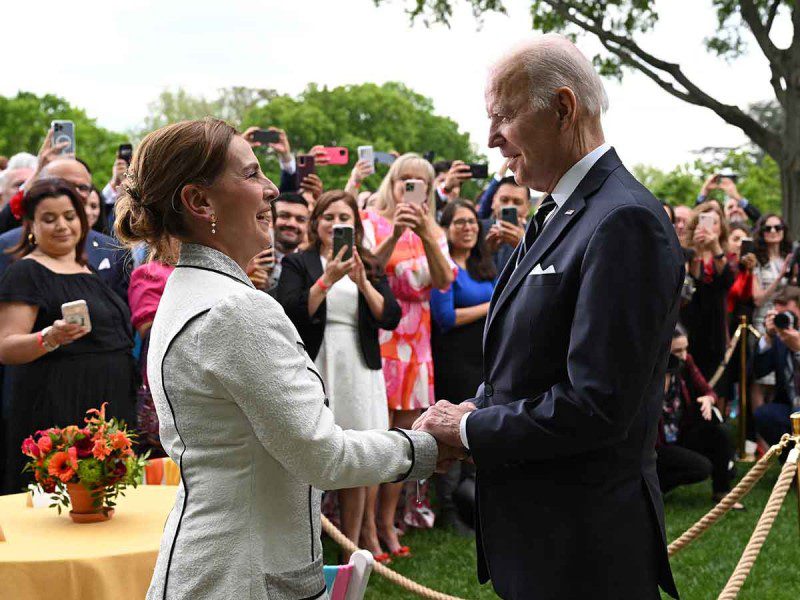 Biden y Gutierrez Muller