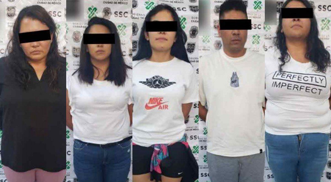 Cinco asaltantes detenidos en la CDMX