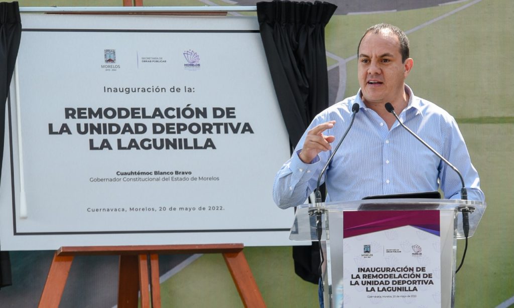Cuauhtémoc Blanco inaugura remodelación de la unidad deportiva 'La Lagunilla'