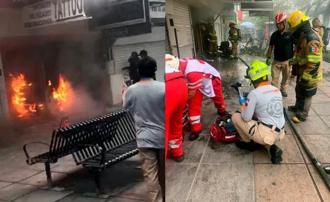 Incendio en departamentos de Monterrey