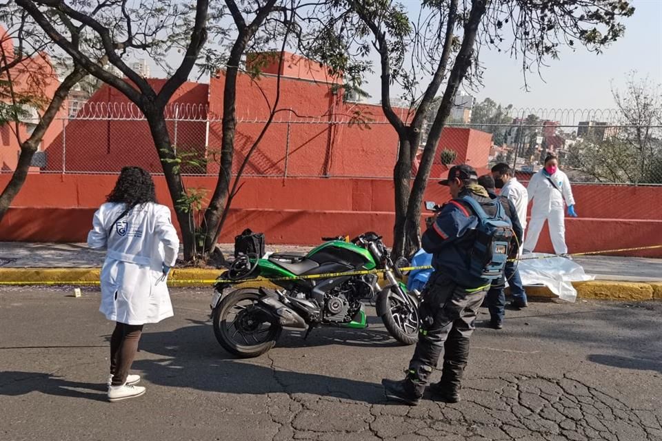 Motociclista fallece al chocar contra un árbol en la CDMX