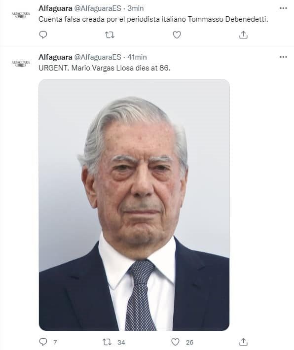 Muerte de Vargas Llosa