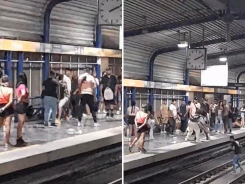 Pelea en el Metro de Nuevo León