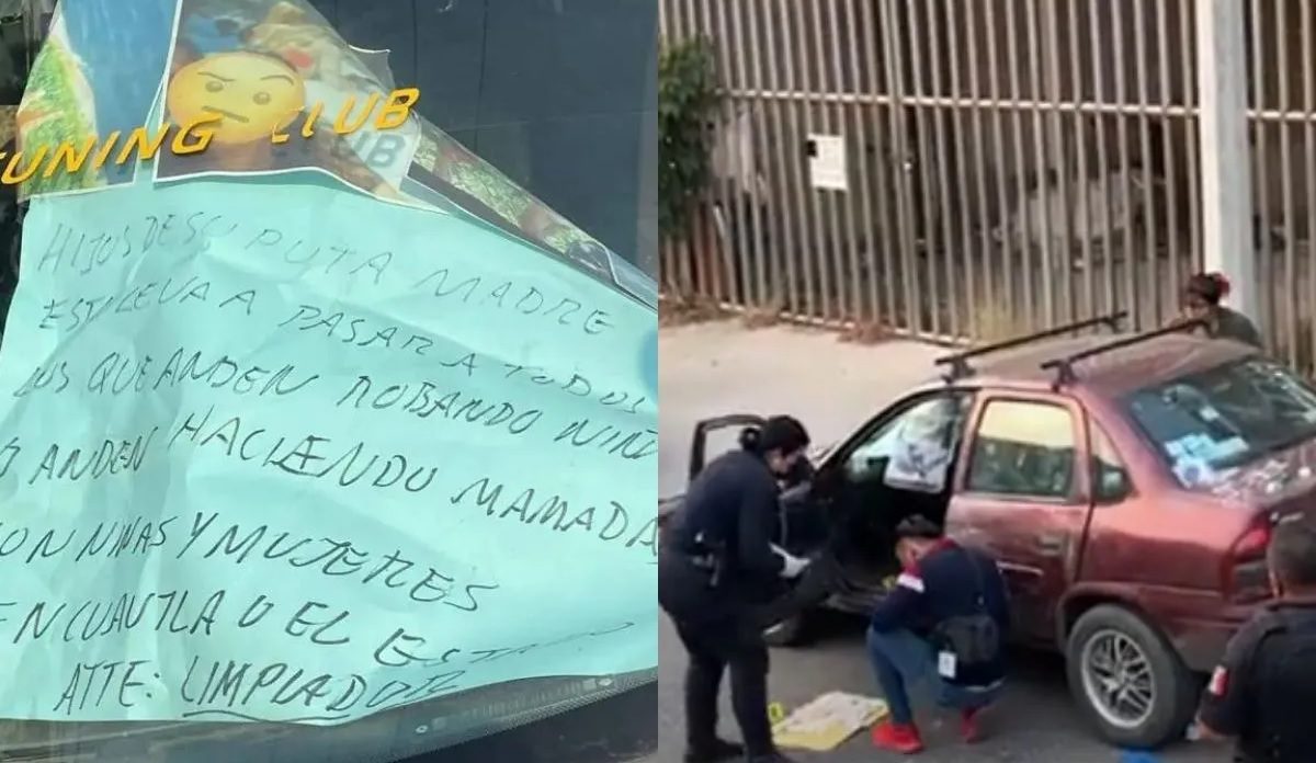 Vengador anónimo deja dos cuerpos y un cartel amenazante