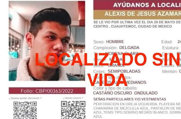 Localizan sin vida a Alexis, estudiante desaparecido de la UAM-Xochimilco