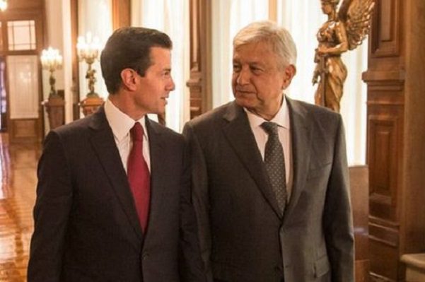 AMLO agradece a Peña Nieto por no intervenir en la elección presidencial de 2018