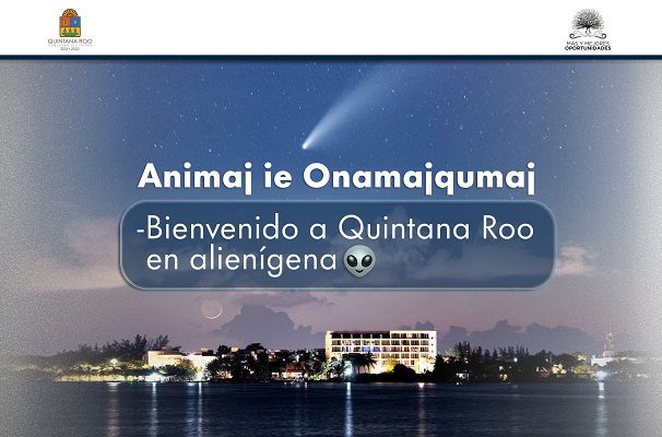 Gobernador de QRoo publica mensaje en "idioma alienígena"