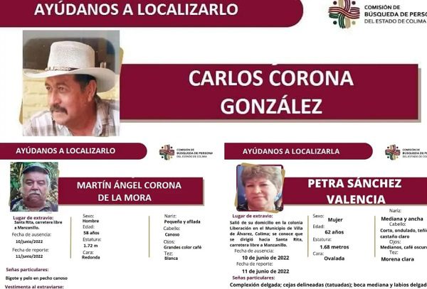 Localizan muertas a tres personas reportadas como desaparecidas en Colima