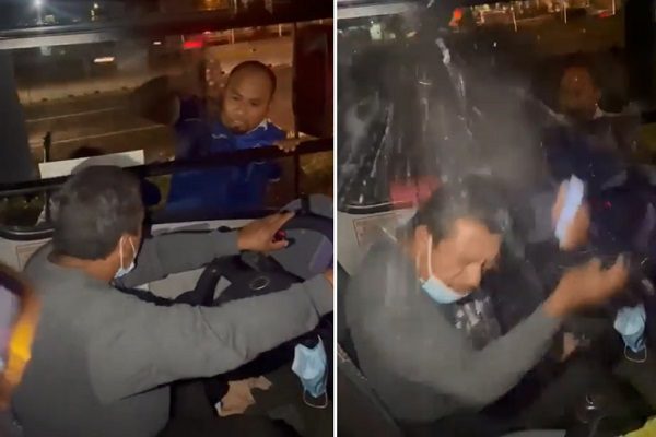 'Montachoques' agreden camión de pasajeros en la México-Querétaro #VIDEO