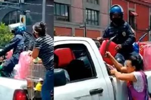 Nuevamente, Lady Tacos de Canasta acusa a policía de quitarle su puesto #VIDEOS