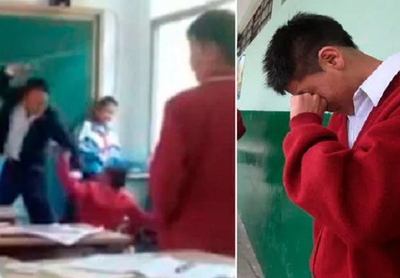 Maestro da cinturonazos a alumno que hacía bullying a otro, en Perú