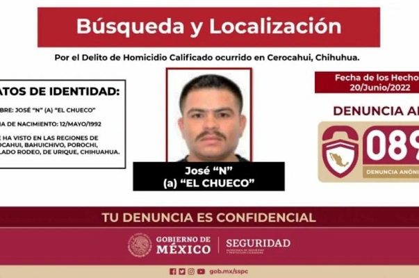 Cae el primo de "El Chueco", presunto asesino de sacerdotes en Chihuahua