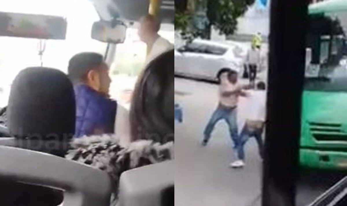 Dos microbuseros se pelean en Tlalpan