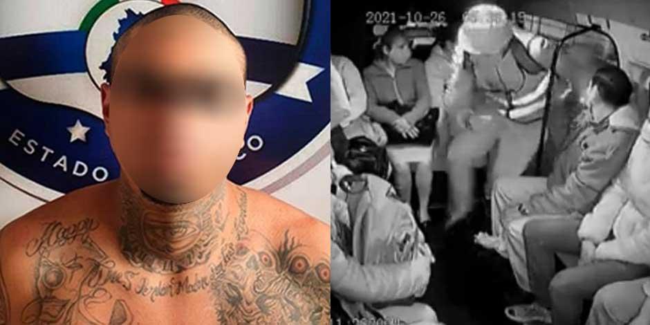 Ladrón detenido en combi de Edomex