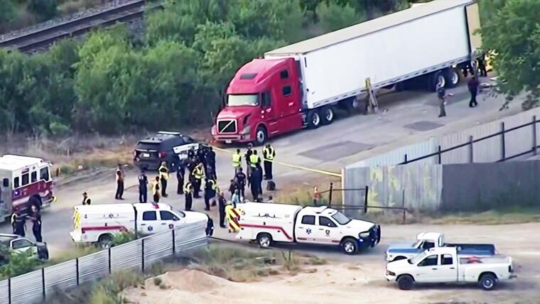 Migrantes muertos en un camión en Texas