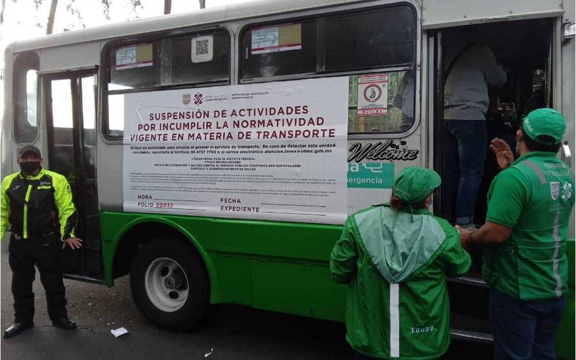 Suspensión de unidades de transporte público en la CDMX