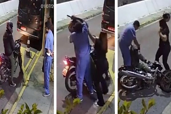 Pareja de médicos somete a ladrón que los amenazaba con pistola #VIDEO