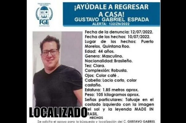 Encuentran sin vida a turista brasileño extraviado en Puerto Morelos, Yucatán