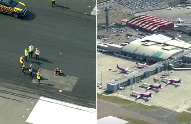 Aeropuerto en Londres suspendió vuelos por derretimiento de pista #VIDEO