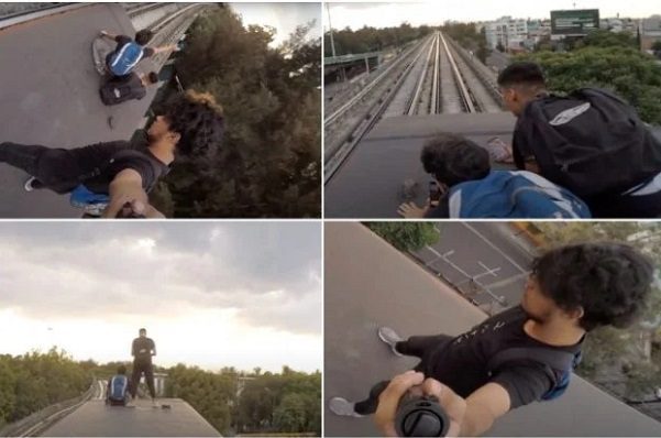 Jóvenes desatan polémica tras grabarse viajando sobre vagón del Metro #VIDEO