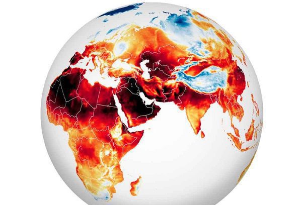 La NASA revela impactante mapa de la ola de calor que azota a la tierra