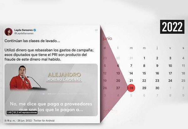 Layda Sansores elimina videos donde revela audios de 'Alito' Moreno