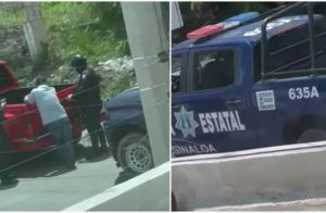 Captan a policía estatal contando fajo de billetes en Sinaloa #VIDEO