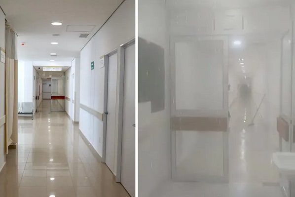 Se inunda hospital en Veracruz a horas de su inauguración