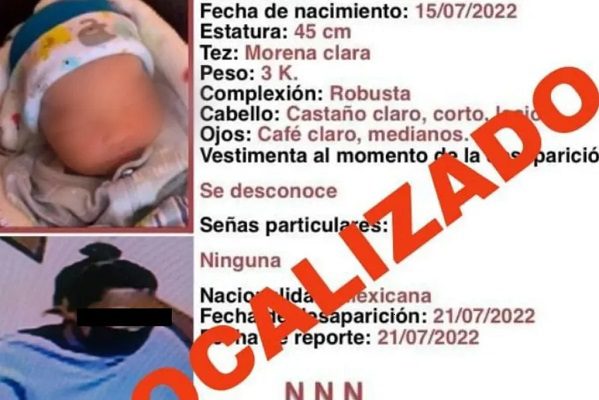 Localizan al bebé robado por una mujer de DIF en Nayarit