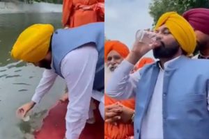 Ministro indio termina intoxicado tras beber agua contaminada de “río sagrado” #VIDEO