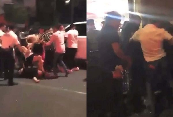 Captan pelea campal afuera de un antro en San Pedro, Nuevo León #VIDEO