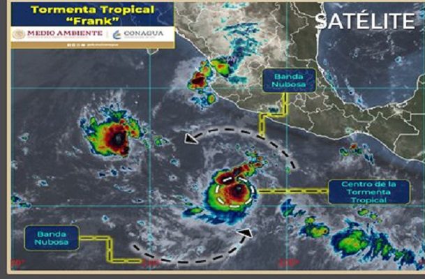 Se formó en el Pacífico la tormenta tropical 'Frank'