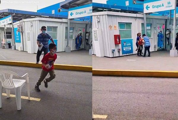 Por el miedo, niño escapa de vacunación contra Covid-19 #VIDEO