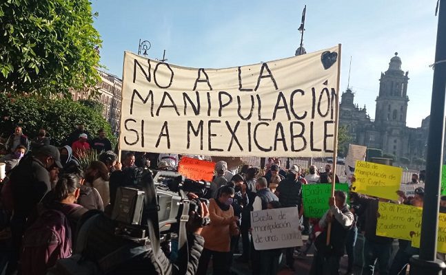 Protestan a favor y en contra de la Línea 2 del Mexicable en la GAM
