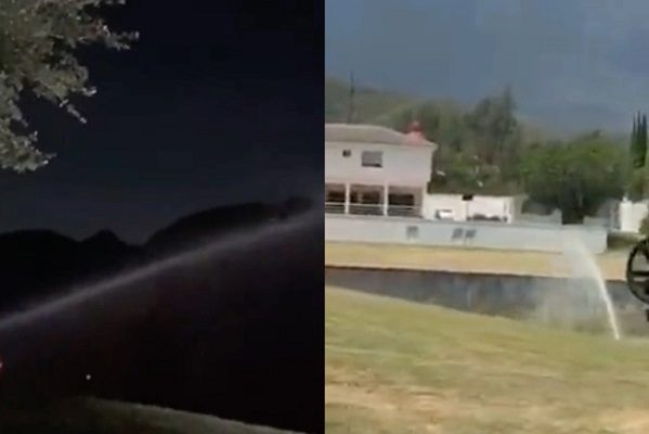 Vecinos denuncian riego de agua en campo de golf en plena escasez en NL #VIDEO