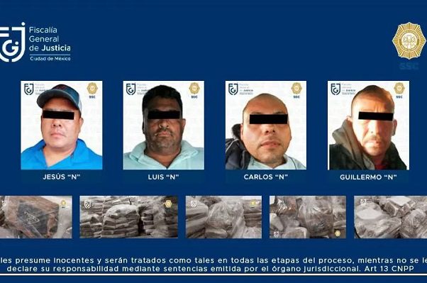 Trasladan al Reclusorio Norte a detenidos con más de una tonelada de cocaína