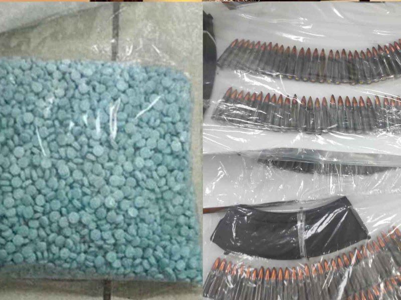 Armas y 7 mil pastillas de fentanilo