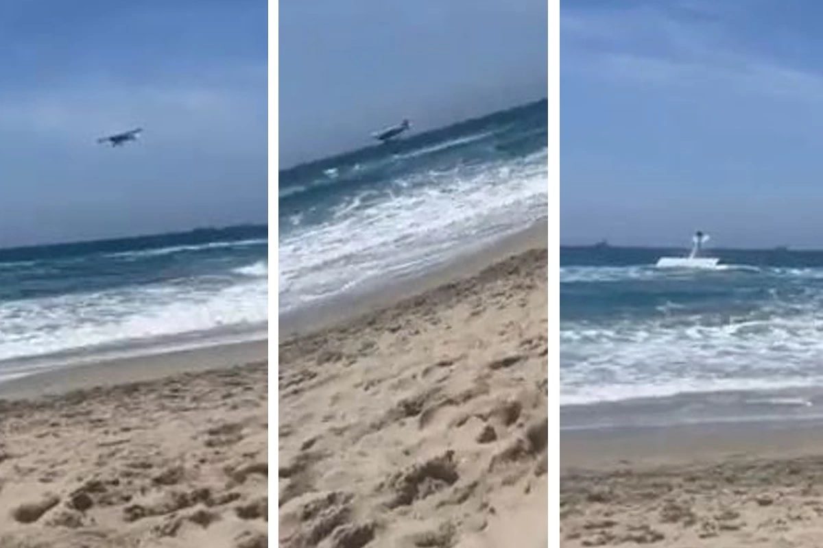 Avioneta se desploma en la playa de Huntington Beach, en EU